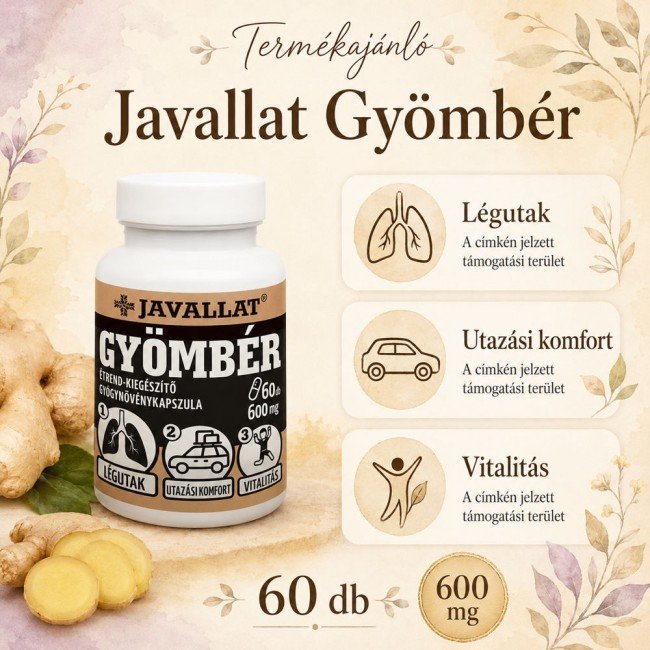 Javallat gyömbér kapszula 60db Javallat gyömbér kapszula 60db