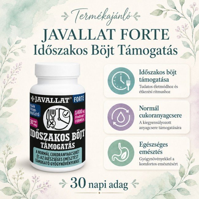 Javallat időszakos böjt támogatás kapszula 60db Javallat időszakos böjt támogatás kapszula 60db