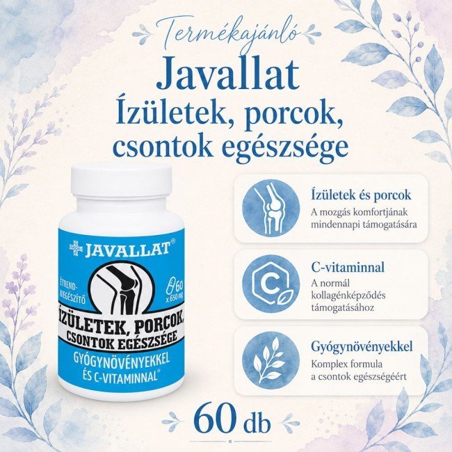 Javallat Ízületek, porcok, csontok egészsége kapszula 60db Javallat Ízületek, porcok, csontok egészsége kapszula 60db