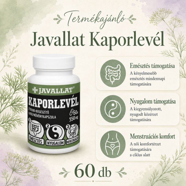 Javallat Kaporlevél kapszula 60db Javallat Kaporlevél kapszula 60db