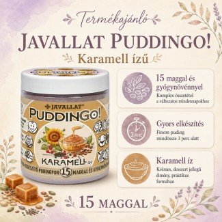 Javallat Karamell ízű étrend-kiegészítő pudingpor 360g