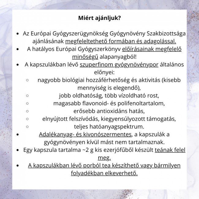 Javallat Kis ezerjófűkapszula 60db Javallat Kis ezerjófűkapszula 60db