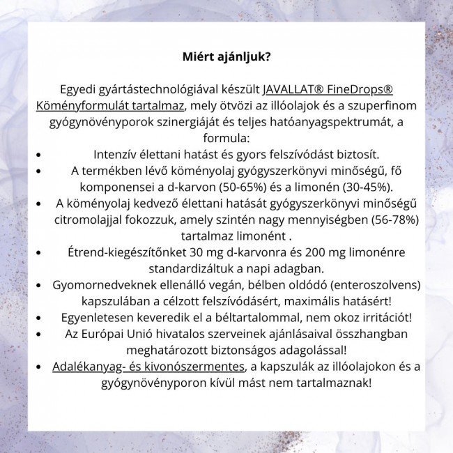 Javallat kömény olaj kapszula 60db Javallat kömény olaj kapszula 60db