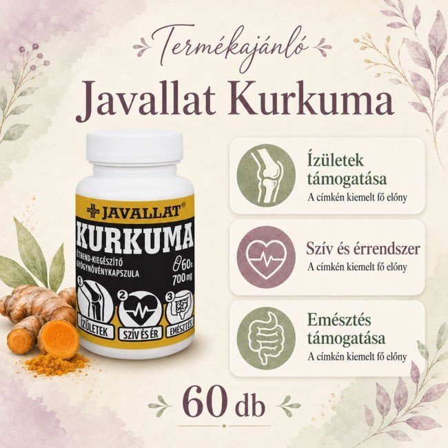 Javallat kurkuma kapszula 60db Javallat kurkuma kapszula 60db