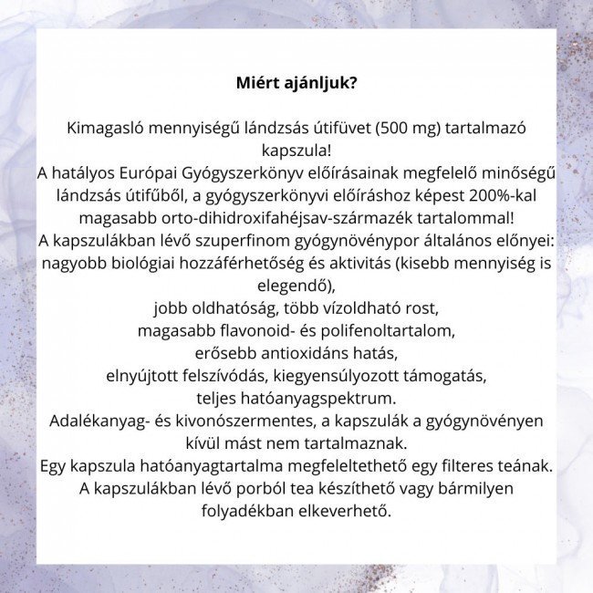 Javallat lándzsás útifű kapszula 60db Javallat lándzsás útifű kapszula 60db