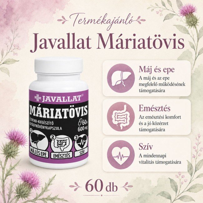 Javallat máriatövis kapszula 60db Javallat máriatövis kapszula 60db