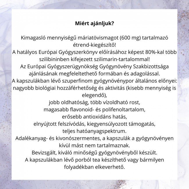 Javallat máriatövis kapszula 60db Javallat máriatövis kapszula 60db