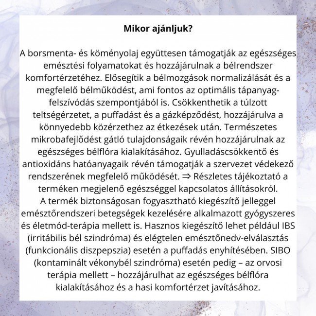 Javallat menta és kömény olaj kapszula 60db Javallat menta és kömény olaj kapszula 60db