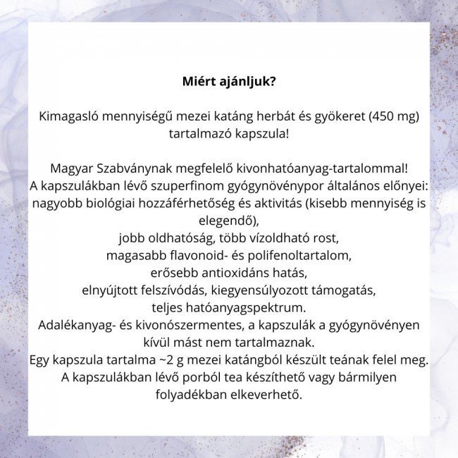 Javallat mezei katáng herba és gyökér étrend-kiegészítő kapszula 60db