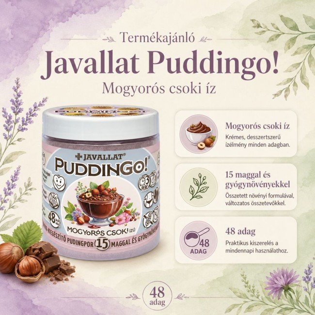 Javallat Mogyorós csoki ízű étrend-kiegészítő pudingpor 360g
