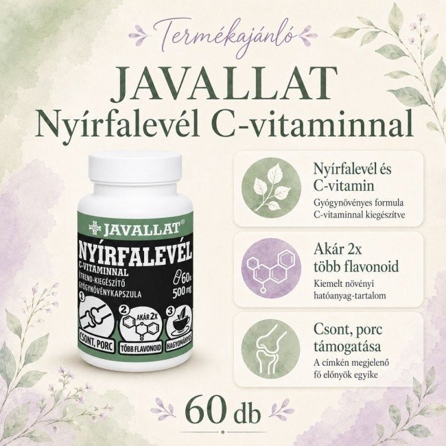 Javallat nyírfalevél kapszula 60db Javallat nyírfalevél kapszula 60db