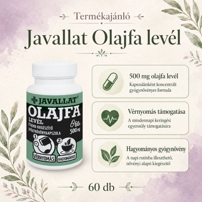 Javallat Olajfa levél kapszula 60db Javallat Olajfa levél kapszula 60db