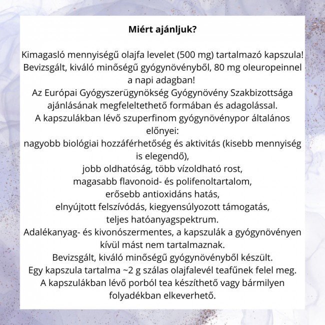 Javallat Olajfa levél kapszula 60db Javallat Olajfa levél kapszula 60db