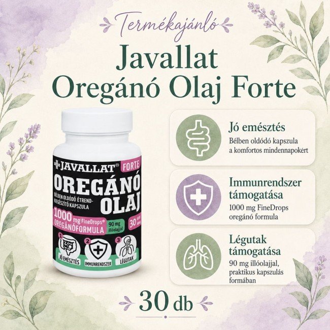 Javallat oregánó olaj forte kapszula 60db Javallat oregánó olaj forte kapszula 60db