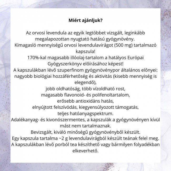 Javallat Orvosi levendula kapszula 60db
