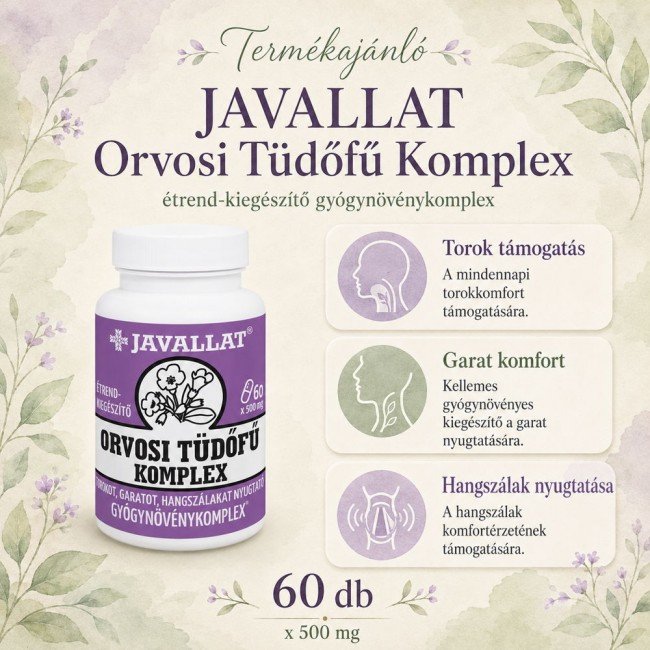 Javallat orvosi tüdőfű komplex kapszula 60db