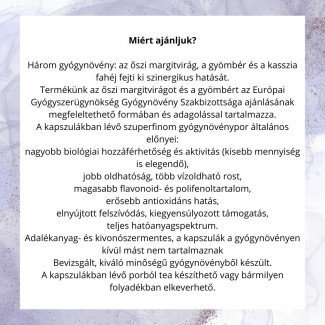 Javallat Őszi margitvirág gyömbérrel és kasszia fahéjjal kapszula 60db