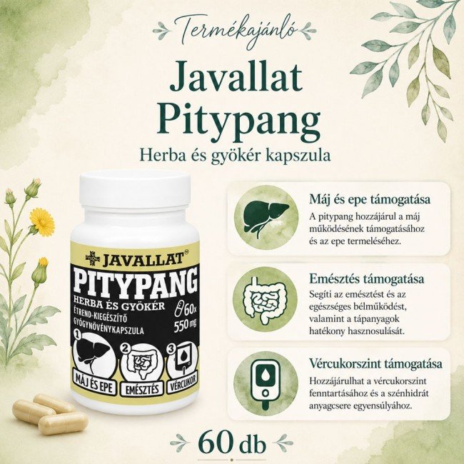 Javallat pitypang herba és gyökér kapszula 60db Javallat pitypang herba és gyökér kapszula 60db