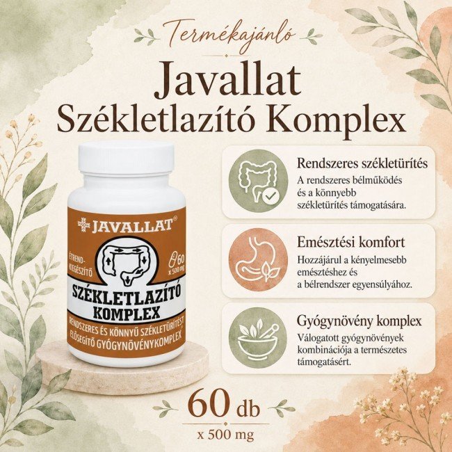 Javallat székletlazító komplex kapszula 60db Javallat székletlazító komplex kapszula 60db