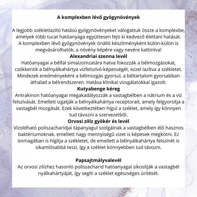 Javallat székletlazító komplex kapszula 60db Javallat székletlazító komplex kapszula 60db