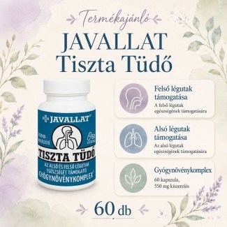 Javallat tiszta tüdő kapszula 60db