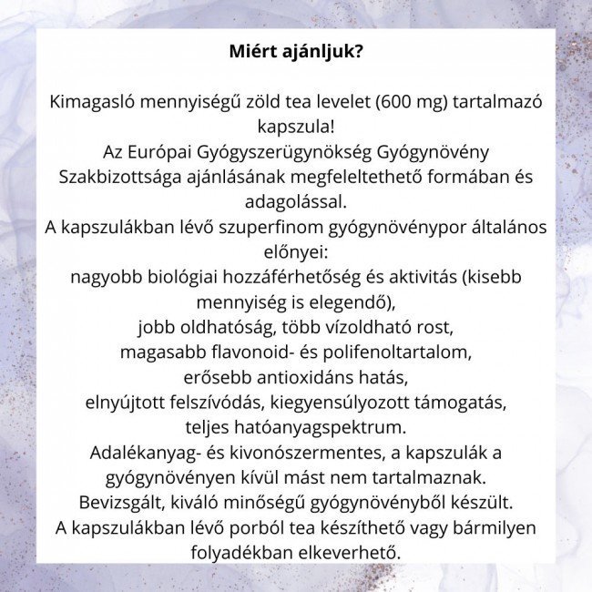 Javallat zöld tea kapszula 60db