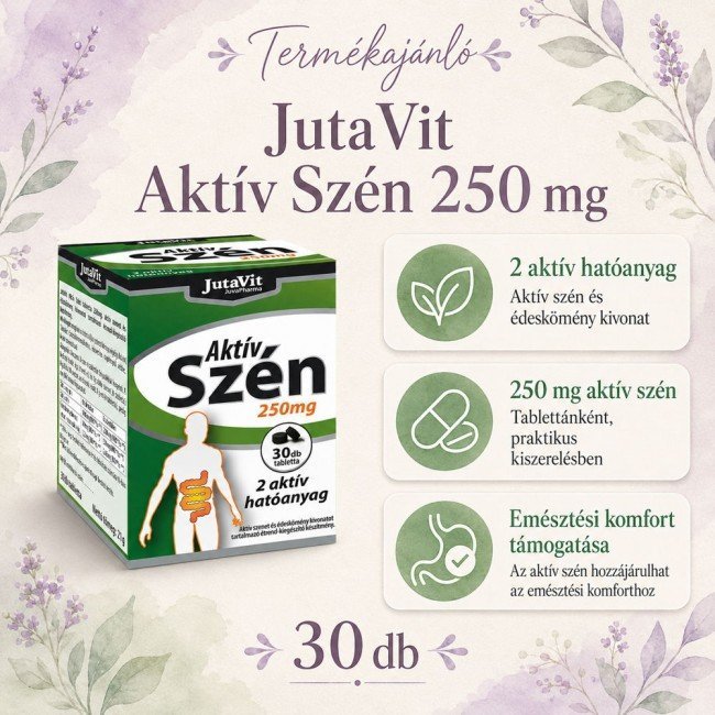 Jutavit aktív szén tabletta 50db