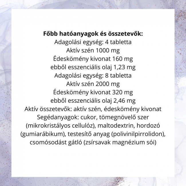Jutavit aktív szén tabletta 50db