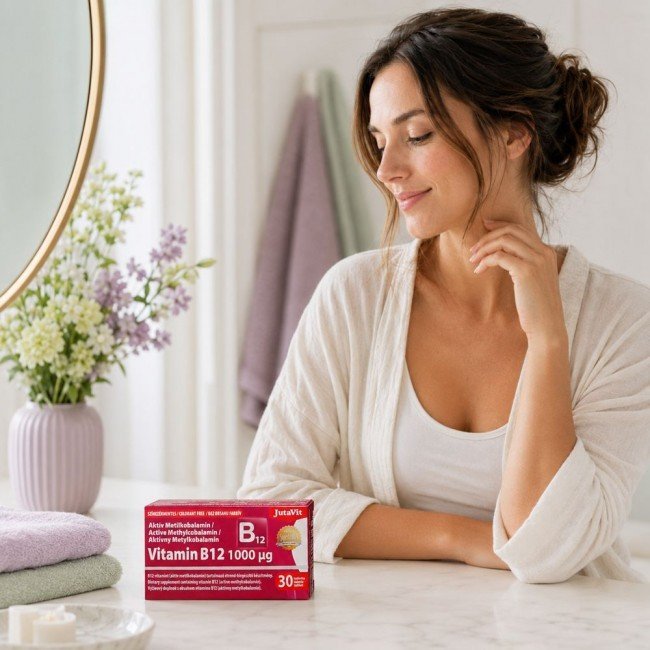 JutaVit B12-vitamin 1000µg Aktív Metilkobalamin 30db JutaVit B12-vitamin 1000µg Aktív Metilkobalamin 30db
