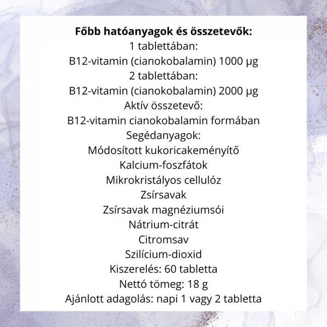 Jutavit b12-vitamin tabletta 60db