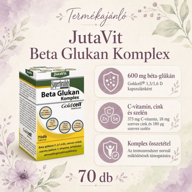 Jutavit beta glukan komplex kapszula 70db Jutavit beta glukan komplex kapszula 70db