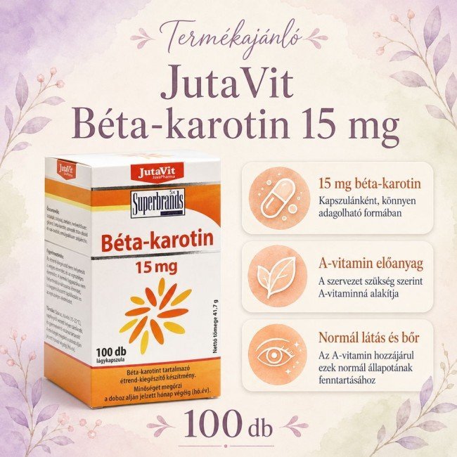 Jutavit béta-karotin kapszula 100db Jutavit béta-karotin kapszula 100db