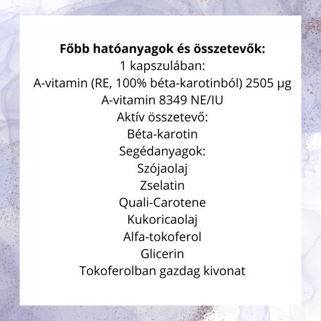Jutavit béta-karotin kapszula 100db Jutavit béta-karotin kapszula 100db