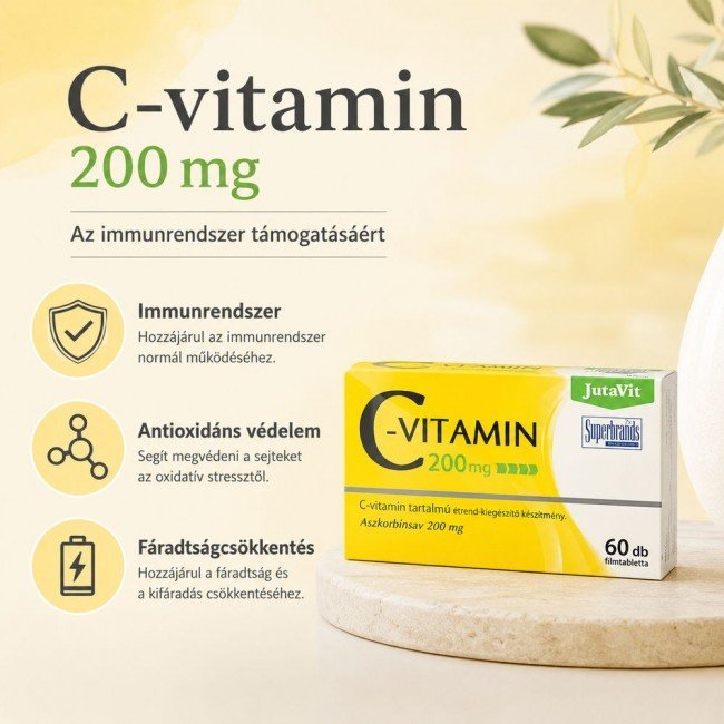 Jutavit c-vitamin 200 mg tabletta 60db Jutavit c-vitamin 200 mg tabletta 60db