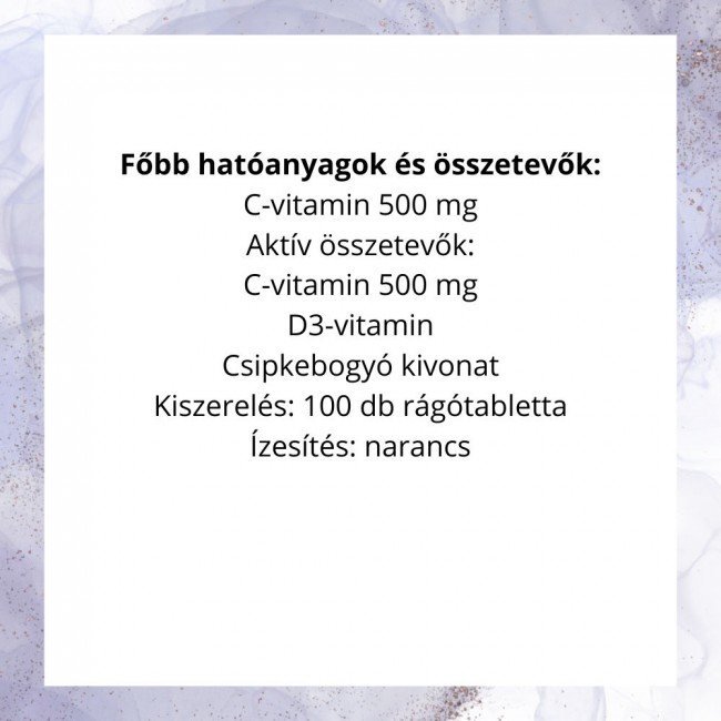 Jutavit c-vitamin 500mg rágótabletta 100db