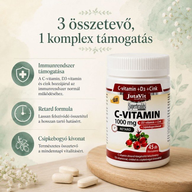 Jutavit c-vitamin+d3 1000 mg tabletta 45db Jutavit c-vitamin+d3 1000 mg tabletta 45db