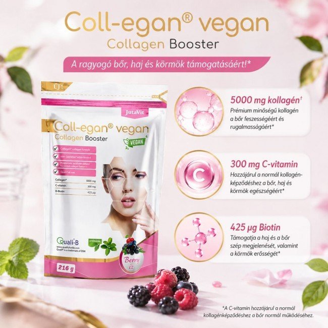 Jutavit coll-egan vegan collagen por berry ízű 216g Jutavit coll-egan vegan collagen por berry ízű 216g