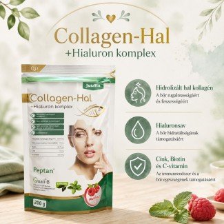Jutavit collagén+hal hialuron málna 200g Jutavit collagén+hal hialuron málna 200g