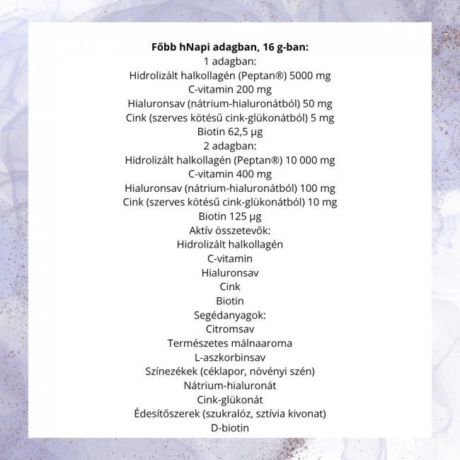 Jutavit collagén+hal hialuron málna 200g Jutavit collagén+hal hialuron málna 200g