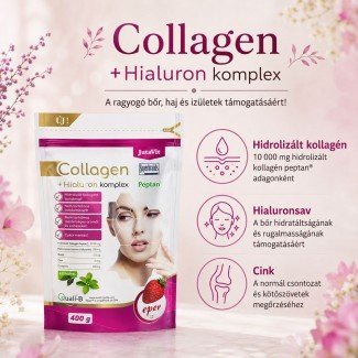 JutaVit Collagen+hialuron komplex Eper 400g