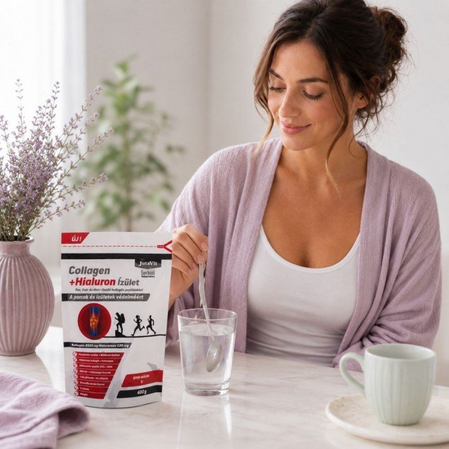Jutavit Collagen + Hialuron ízület eper-málna 400g