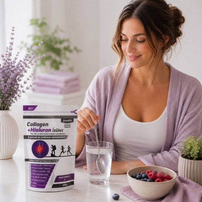 Jutavit Collagen + Hialuron ízület erdei gyümölcs 400g Jutavit Collagen + Hialuron ízület erdei gyümölcs 400g
