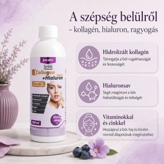 Jutavit collagén + hialuron mátrix áfonya-meggy 500ml Jutavit collagén + hialuron mátrix áfonya-meggy 500ml
