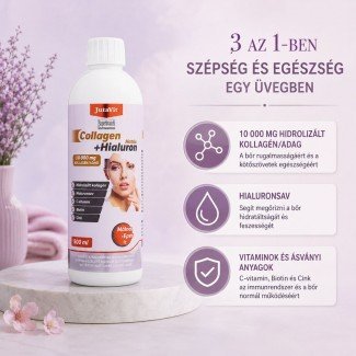 Jutavit collagen+hialuron matrix eper-málna 500ml Jutavit collagen+hialuron matrix eper-málna 500ml