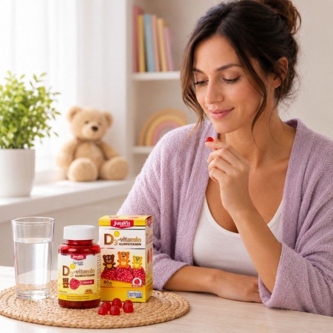 Jutavit d3 gumivitamin málna ízű 60db Jutavit d3 gumivitamin málna ízű 60db