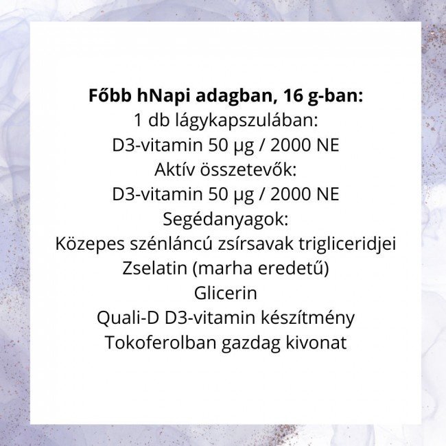 Jutavit d3 vitamin 2000 NE lágykapszula 100db Jutavit d3 vitamin 2000 NE lágykapszula 100db