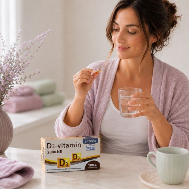 Jutavit d3 vitamin 2000 NE lágykapszula 100db Jutavit d3 vitamin 2000 NE lágykapszula 100db