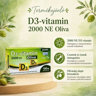JutaVit D3-vitamin 2000NE Oliva lágykapszula 100db
