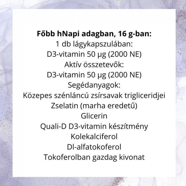 Jutavit d3-vitamin 2000ne lágykapszula 40db Jutavit d3-vitamin 2000ne lágykapszula 40db