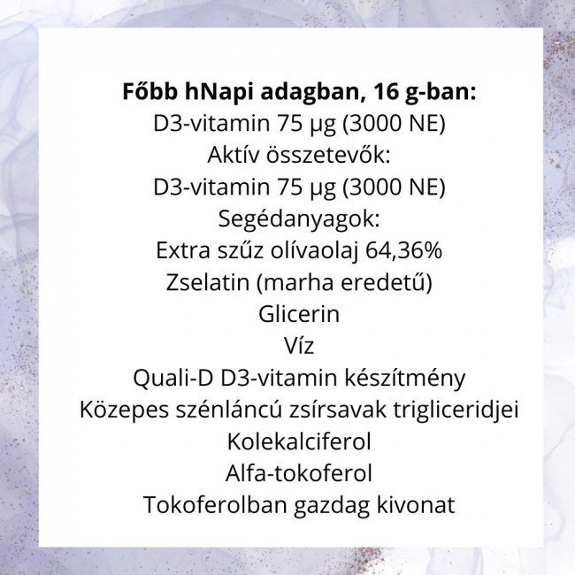 Jutavit d3-vitamin 3000 ne olíva kapszula 100db